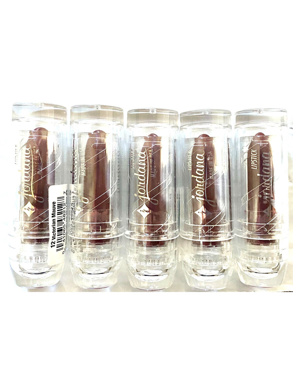 5-Pack: NEW Jordana Lipstick in 12 Victorian Mauve (Sealed, Made in USA)
